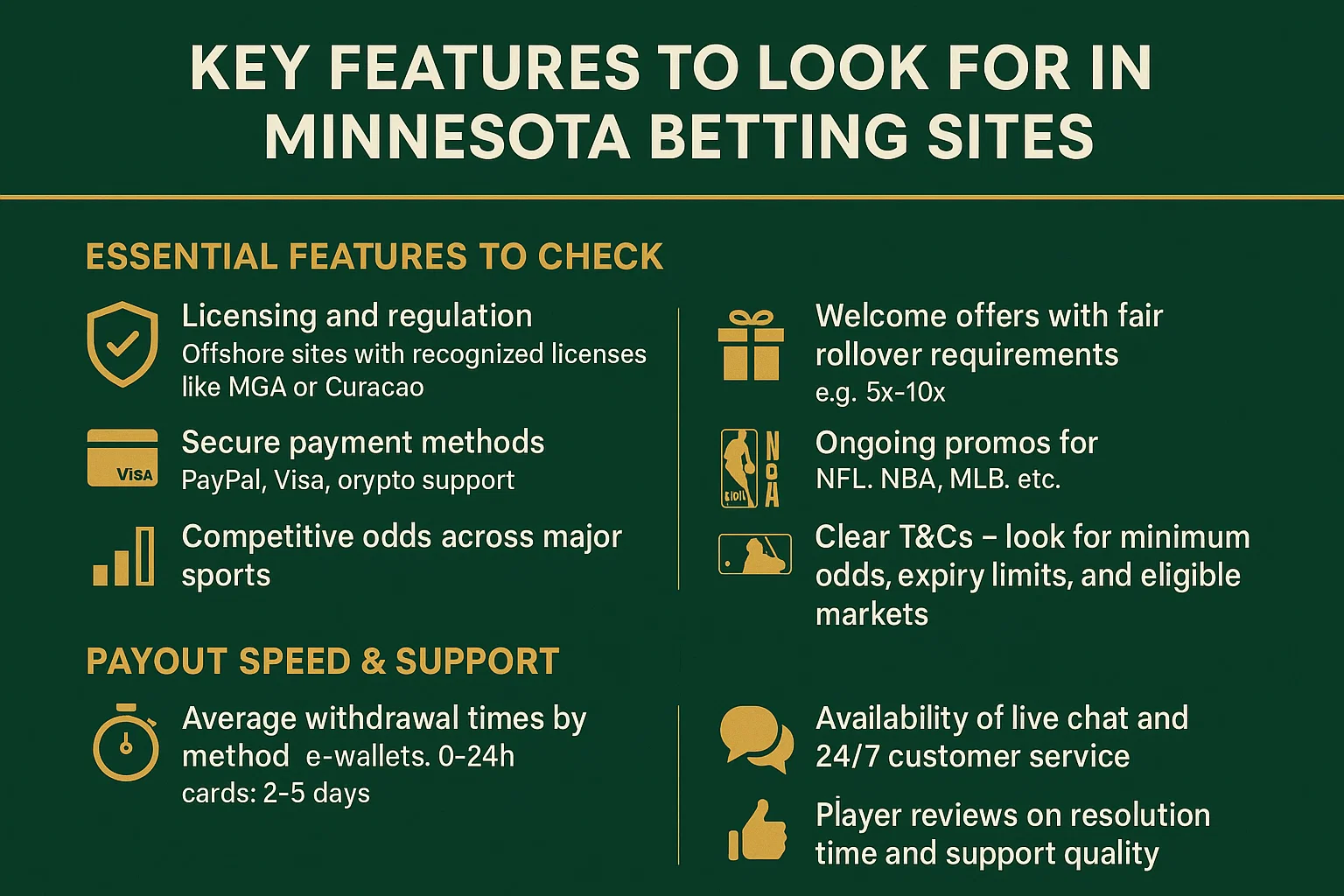 Key Features to Look for in Minnesota Betting Sites